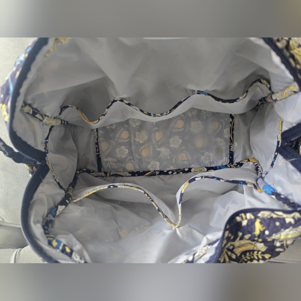Vera Bradley Ellie Blue Paisley Elephant Floral diaper bag - Picture 6 of 7